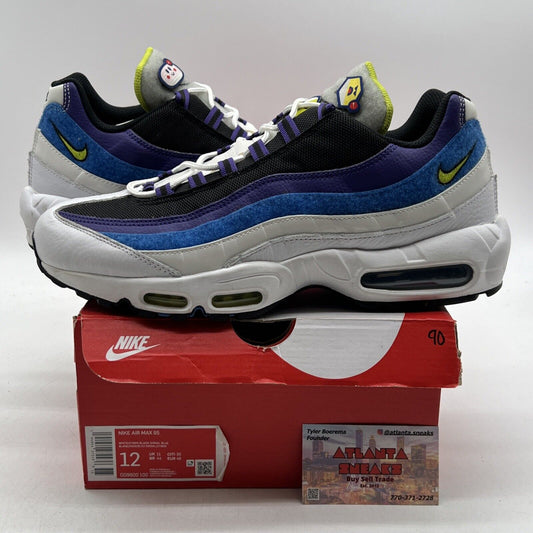 Size 12 - Nike Air Max 95 Kaomoji Blue Purple White Leather (DD9600-100)