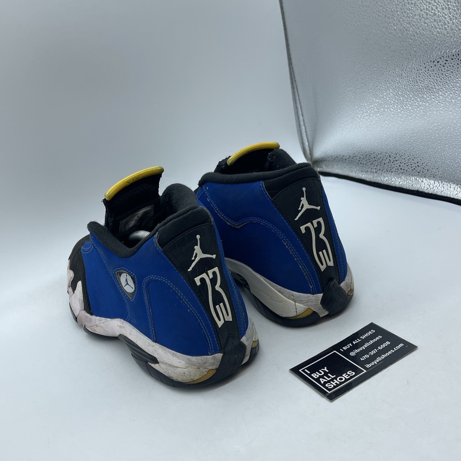 Size 9 - Air Jordan 14 Retro Laney Blue Black White Suede (487471-407)