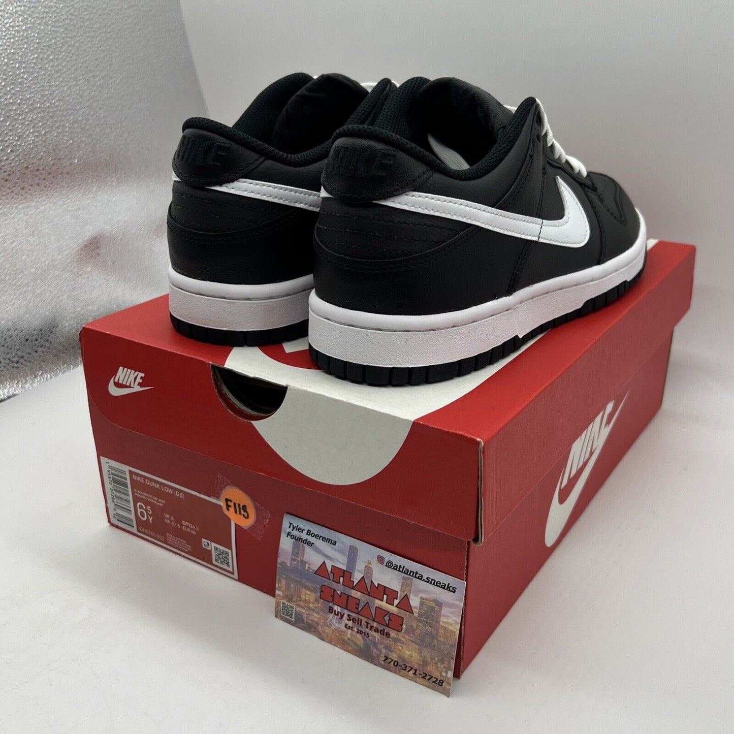 Size 6.5 - Nike Dunk Low Black Panda Brand New Og All