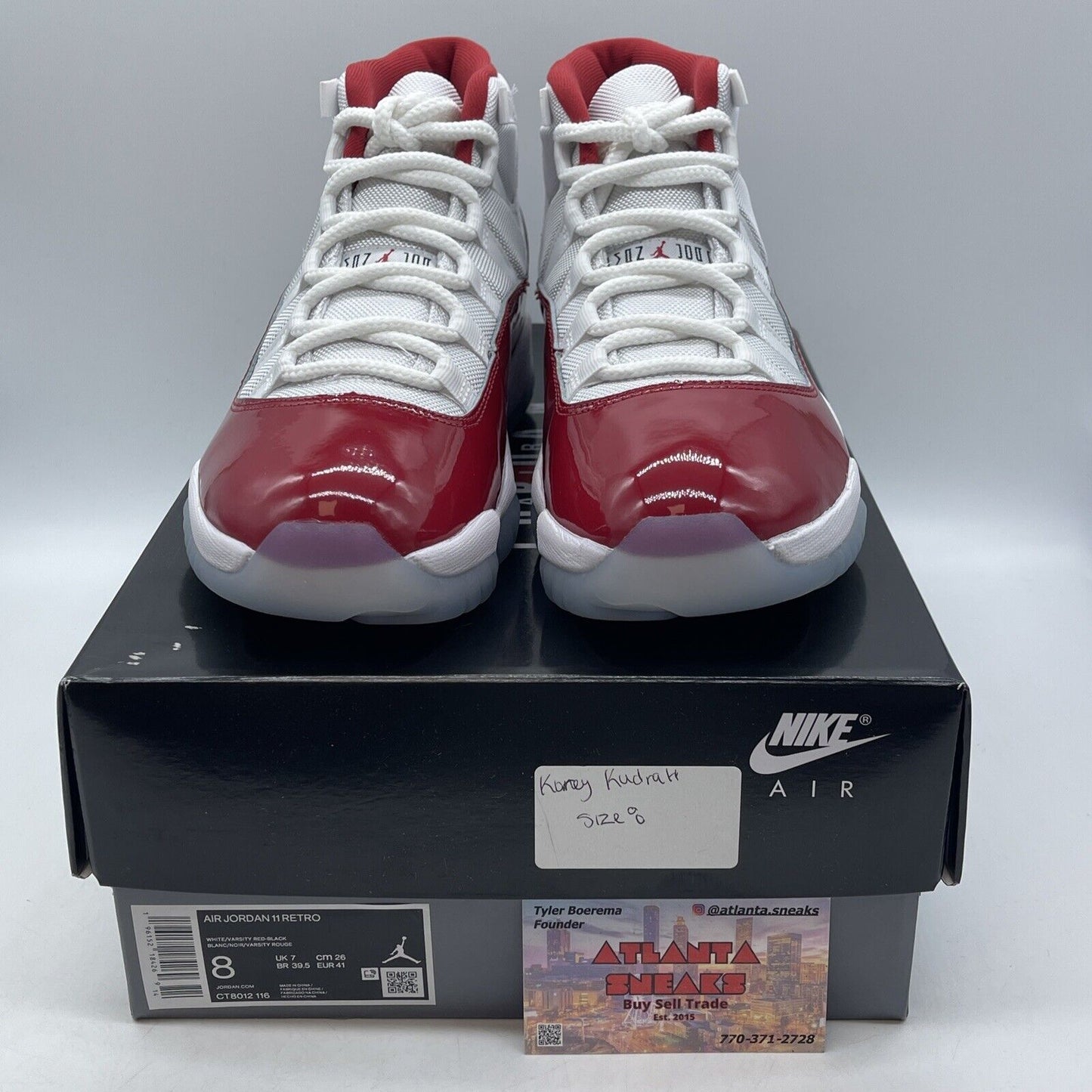 Size 8 - Jordan 11 Retro High Cherry Red White Leather (CT8012-116)