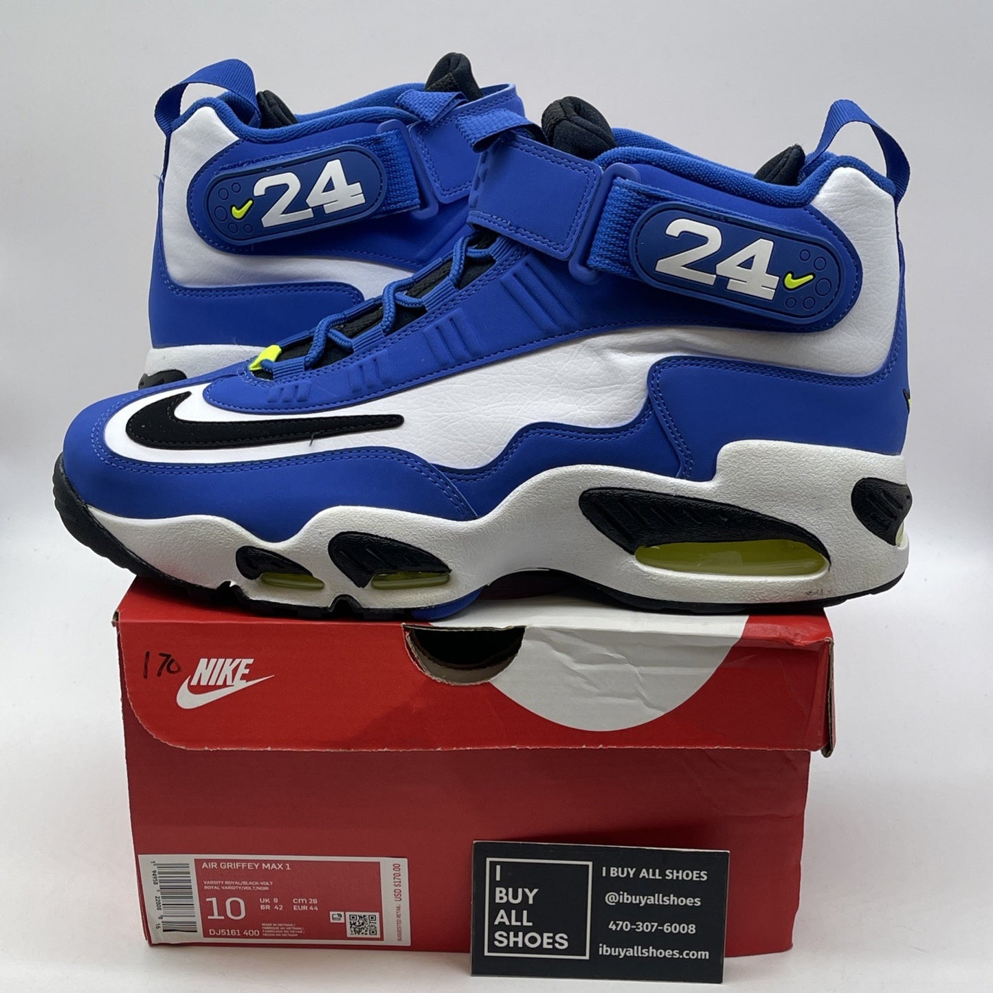 Size 10 - Nike Air Griffey Max 1 2021 Varsity Royal White Suede (DJ5161-400)