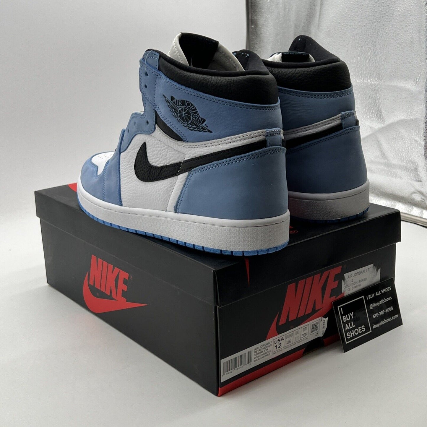 Size 12 - Air Jordan 1 Retro OG High University Blue (555088-134)