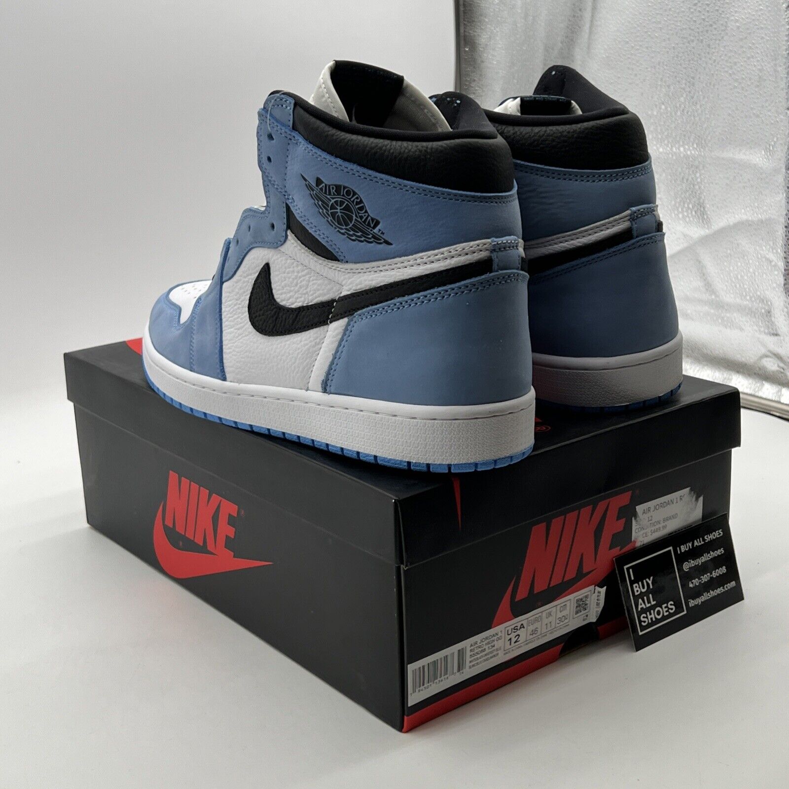 Size 12 - Air Jordan 1 Retro OG High University Blue (555088-134)