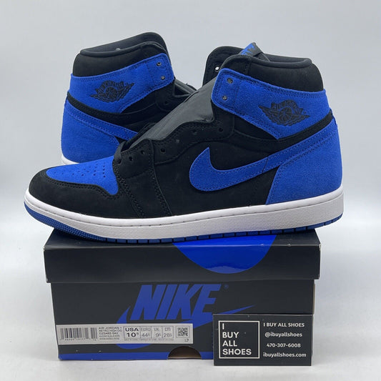 Size 10.5 - Jordan 1 Retro OG High Royal Reimagined Blue Black Suede DZ5485-042