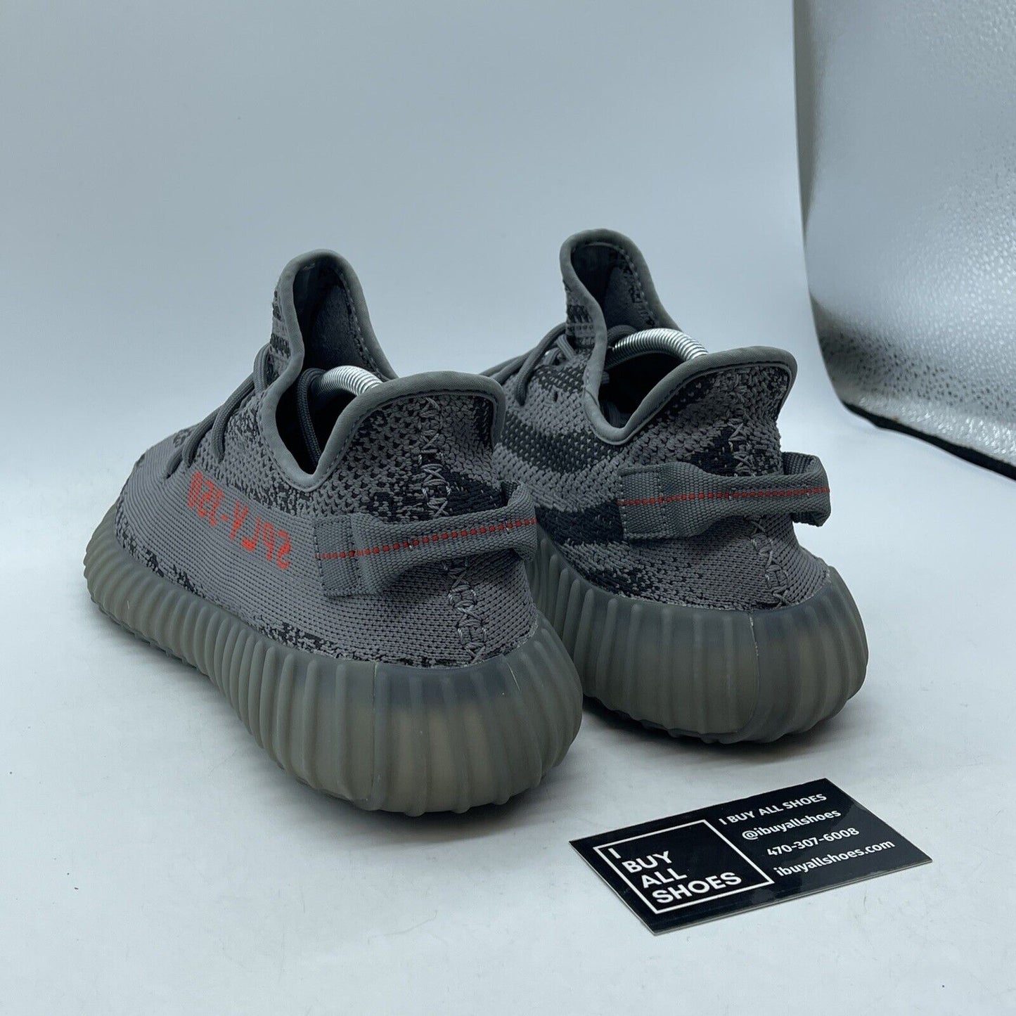 Size 10.5 - adidas Yeezy Boost 350 V2 Low Beluga 2.0 Grey Red Suede (AH2203)