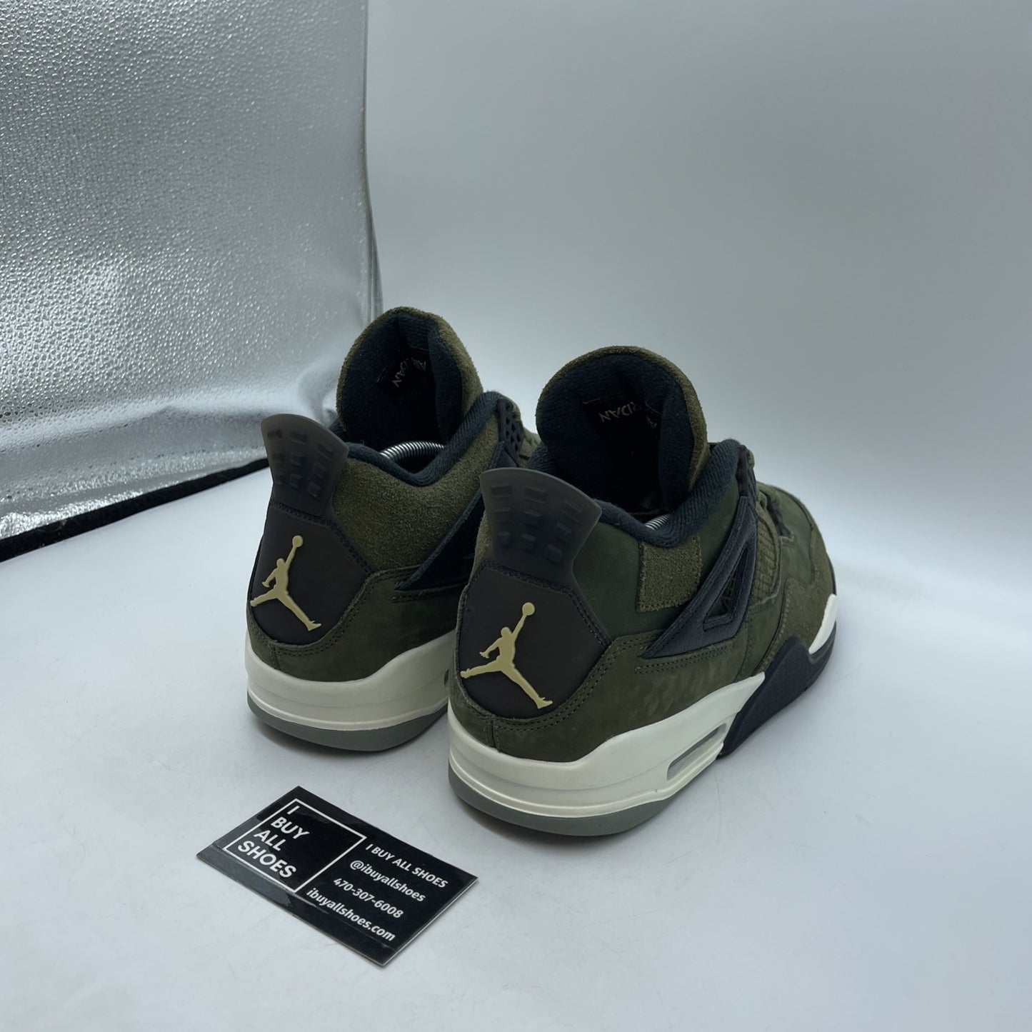 Size 10.5 - Jordan 4 SE Retro Low Craft Olive Green Suede Leather (FB9927-200)