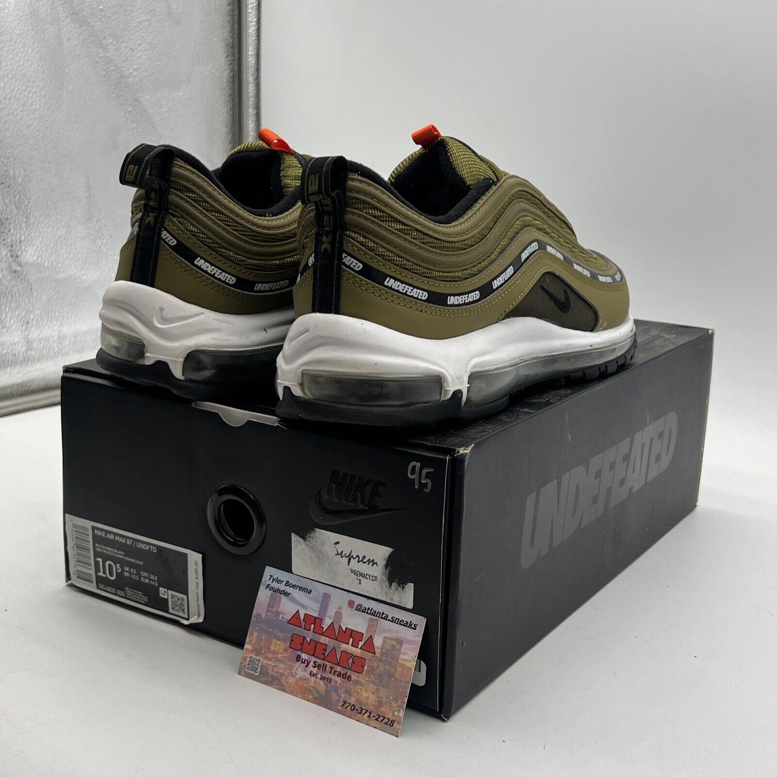 Size 10.5 - Nike Undefeated x Air Max 97 Militia Green (DC4830-300)