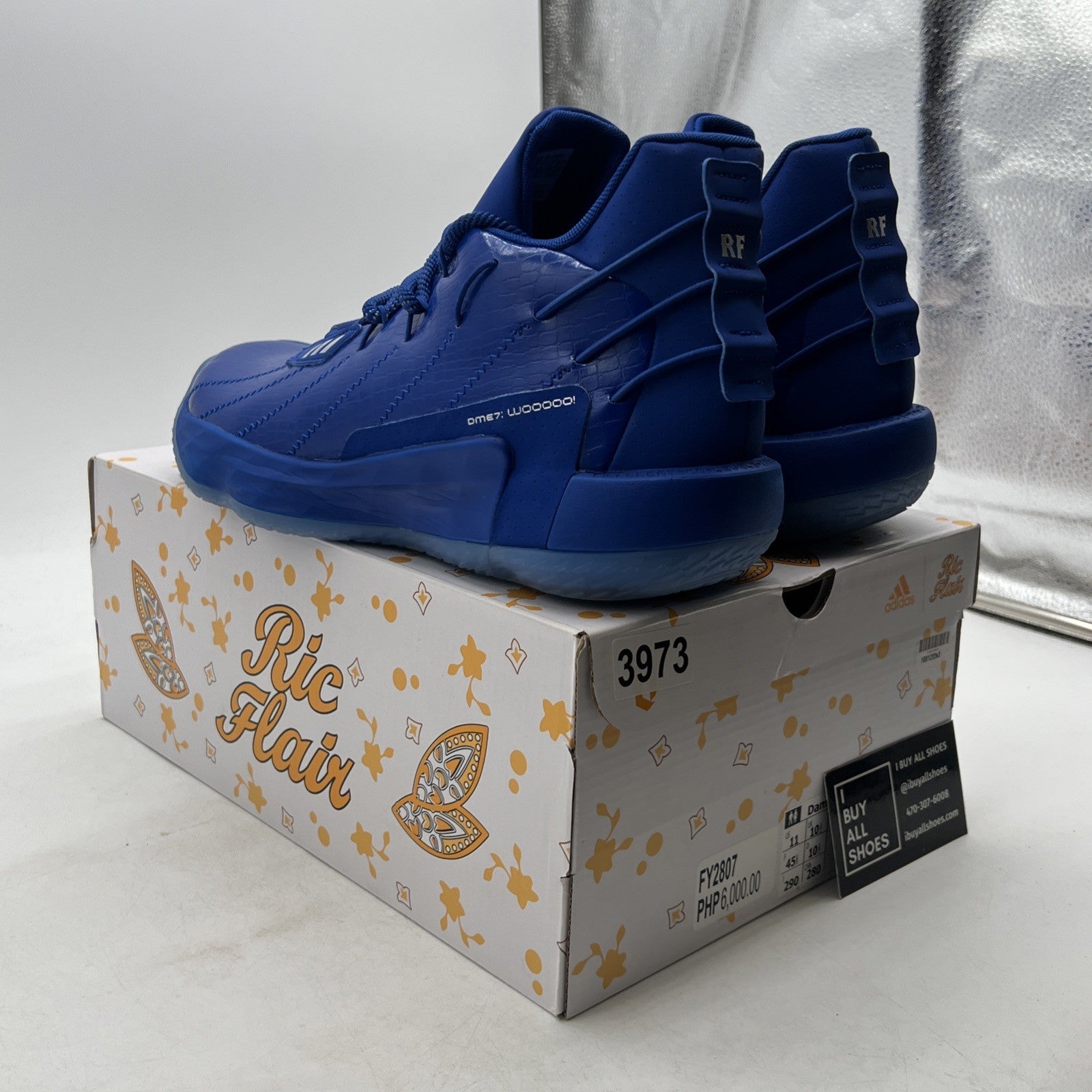 Size 11 - adidas Ric Flair x Dame 7 Royal Blue (FY2807)