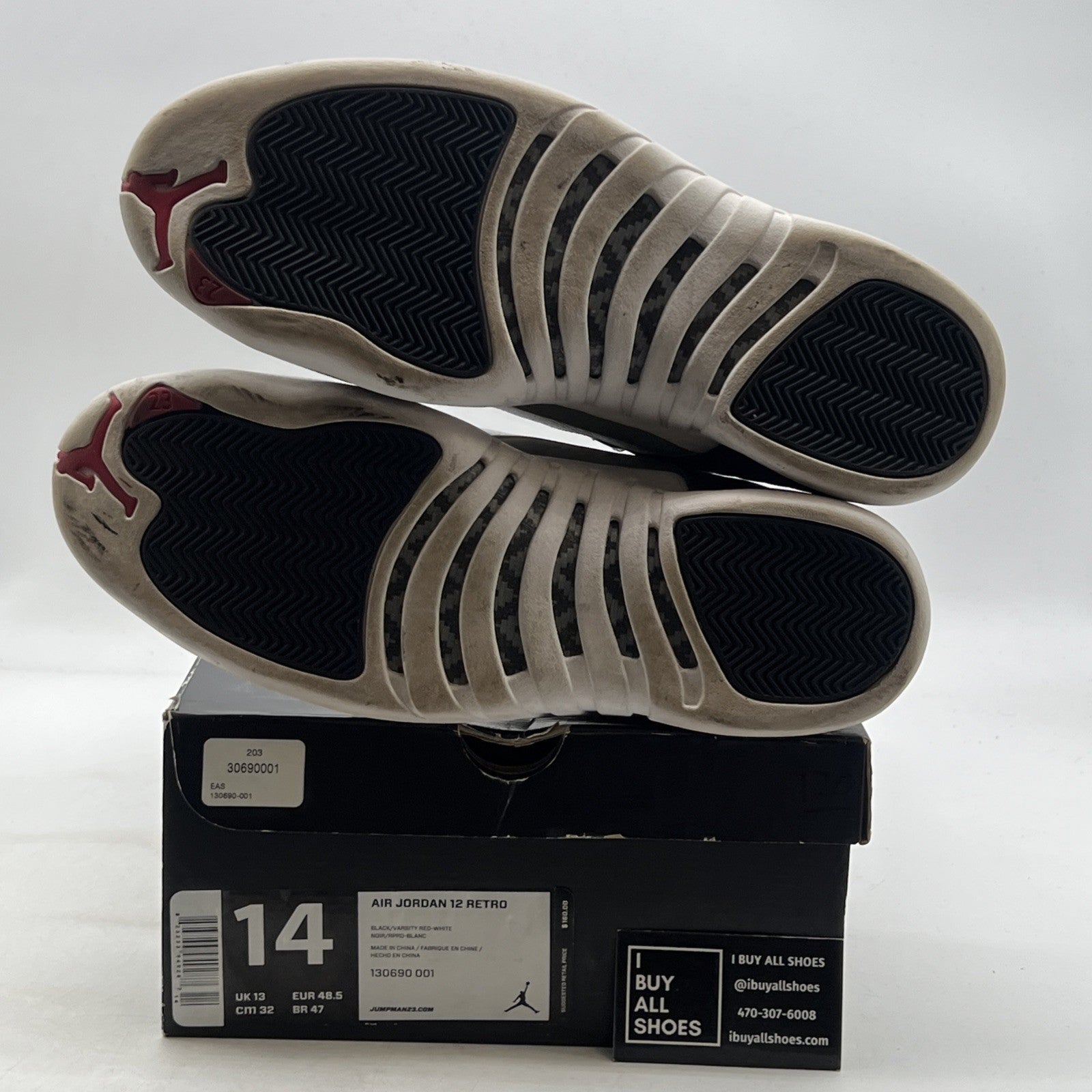 Size 14 - Air Jordan 12 Retro 2012 Playoff (130690-001)