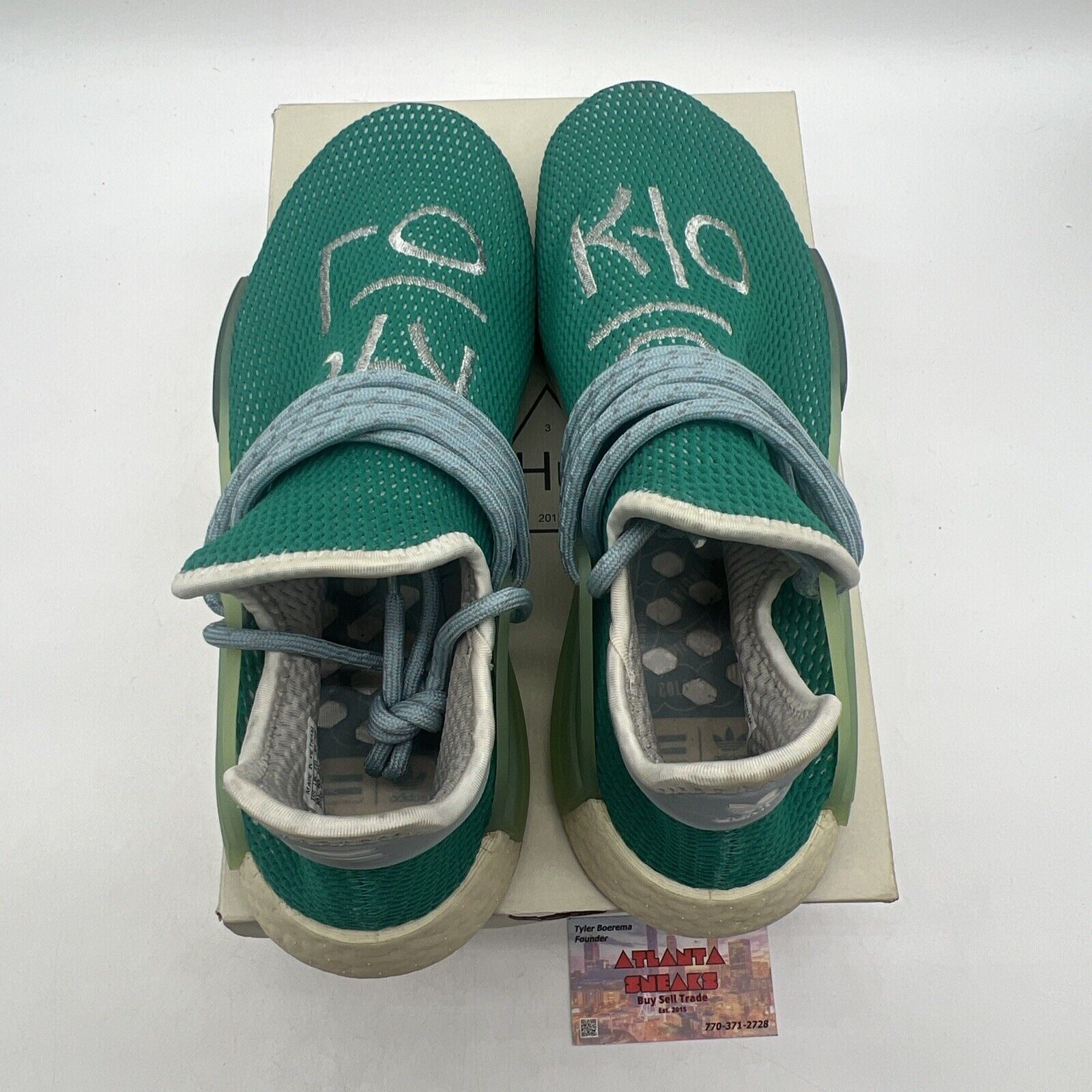 Size 10.5 - adidas Pharrell x NMD Human Race Dash Green (Q46466)