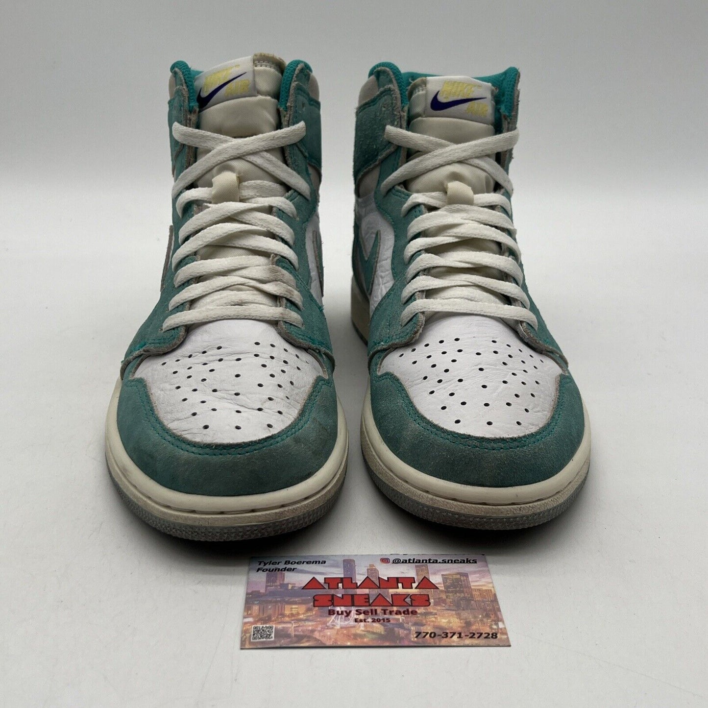 Size 9.5 - Jordan 1 Retro OG High Turbo Green White Leather (555088-311)