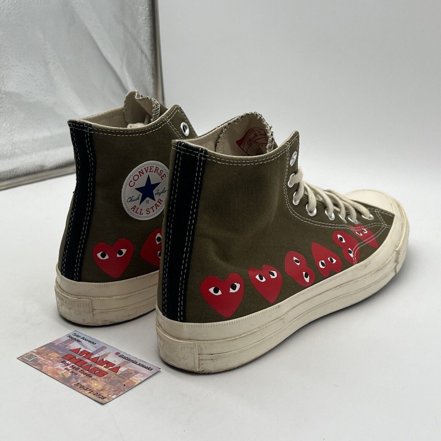 Size 11 - Converse Comme des Garçons Play x Chuck 70 Hi Multi Heart (162973C)