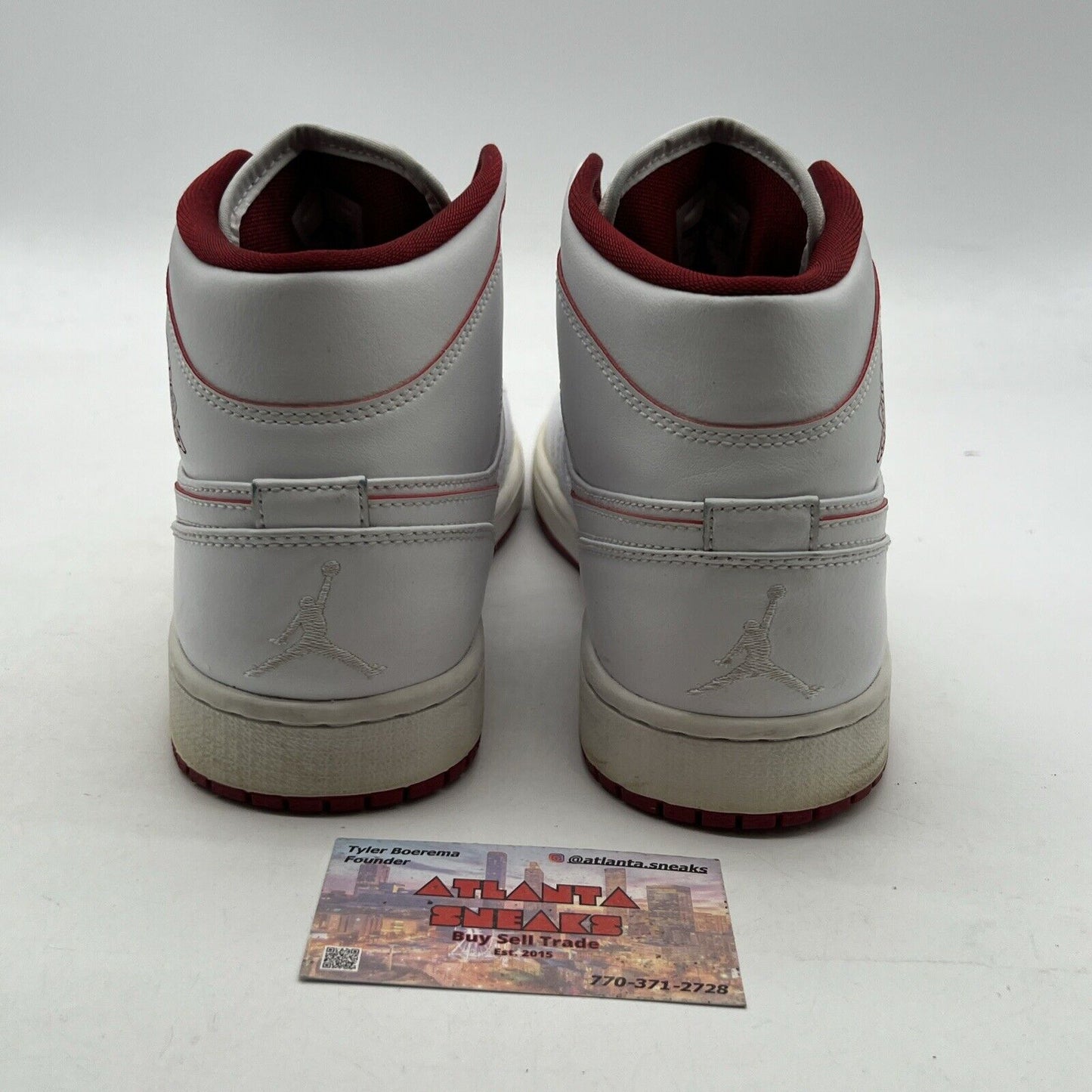 Size 9 - Air Jordan 1 Retro Mid White Gym Red (554724-103)