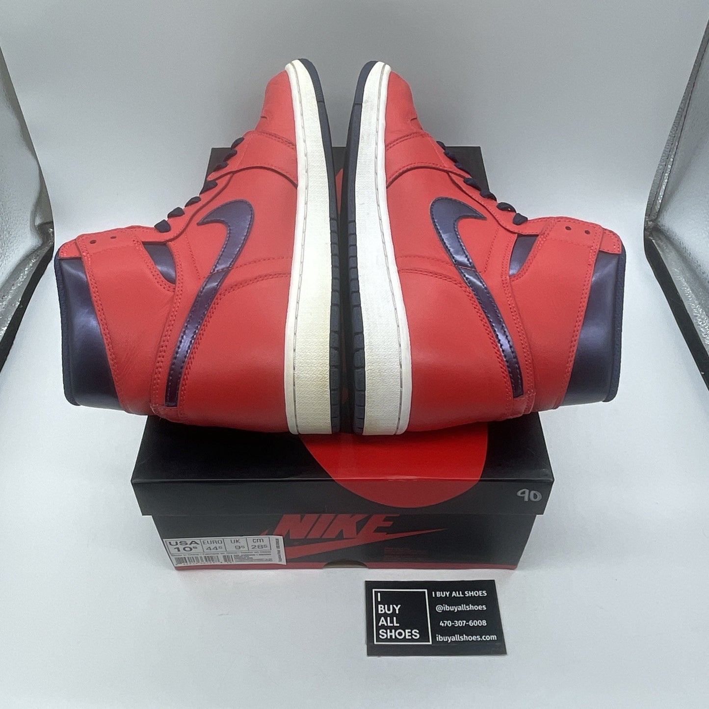 Size 10.5 - Air Jordan 1 Retro OG High David Letterman Red Blue (555088-606)