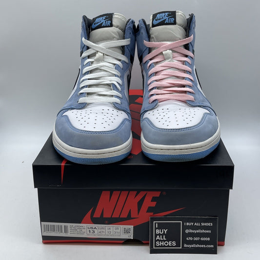 Size 13 - Jordan 1 Retro OG High University Blue White Suede (555088-134)