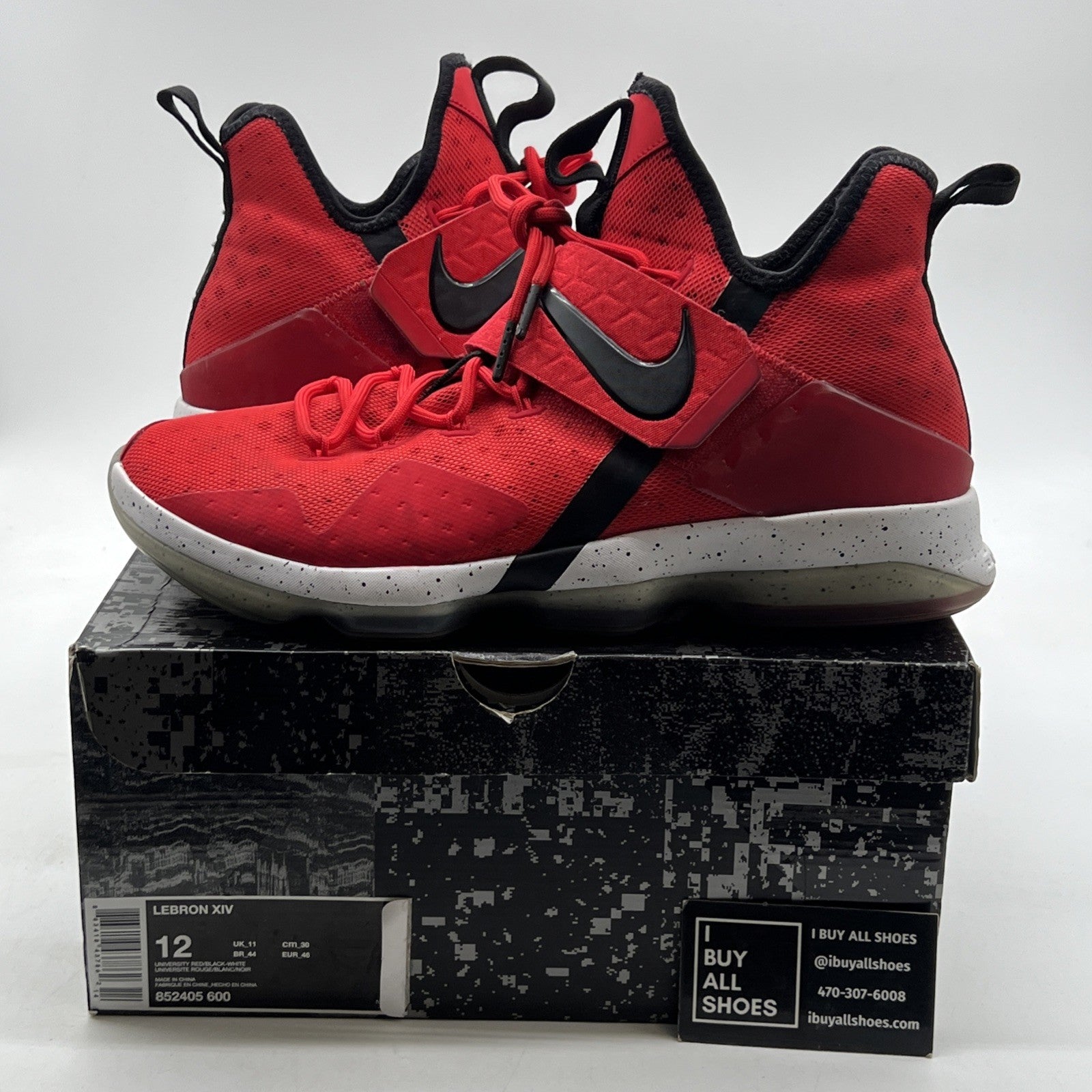 Size 12 - Nike LeBron 14 University Red (852405-600)