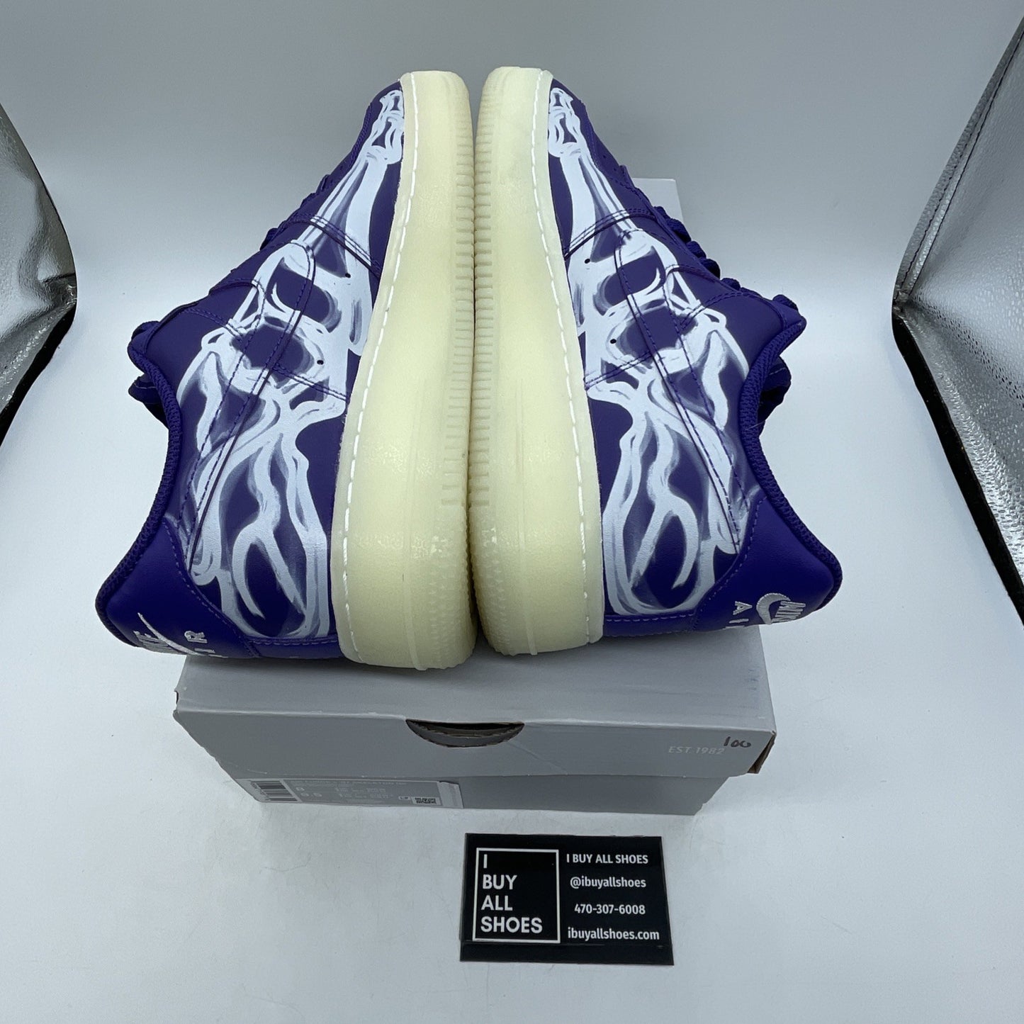 Size 8 - Nike Air Force 1 Low Purple Skeleton (CU8067-500)