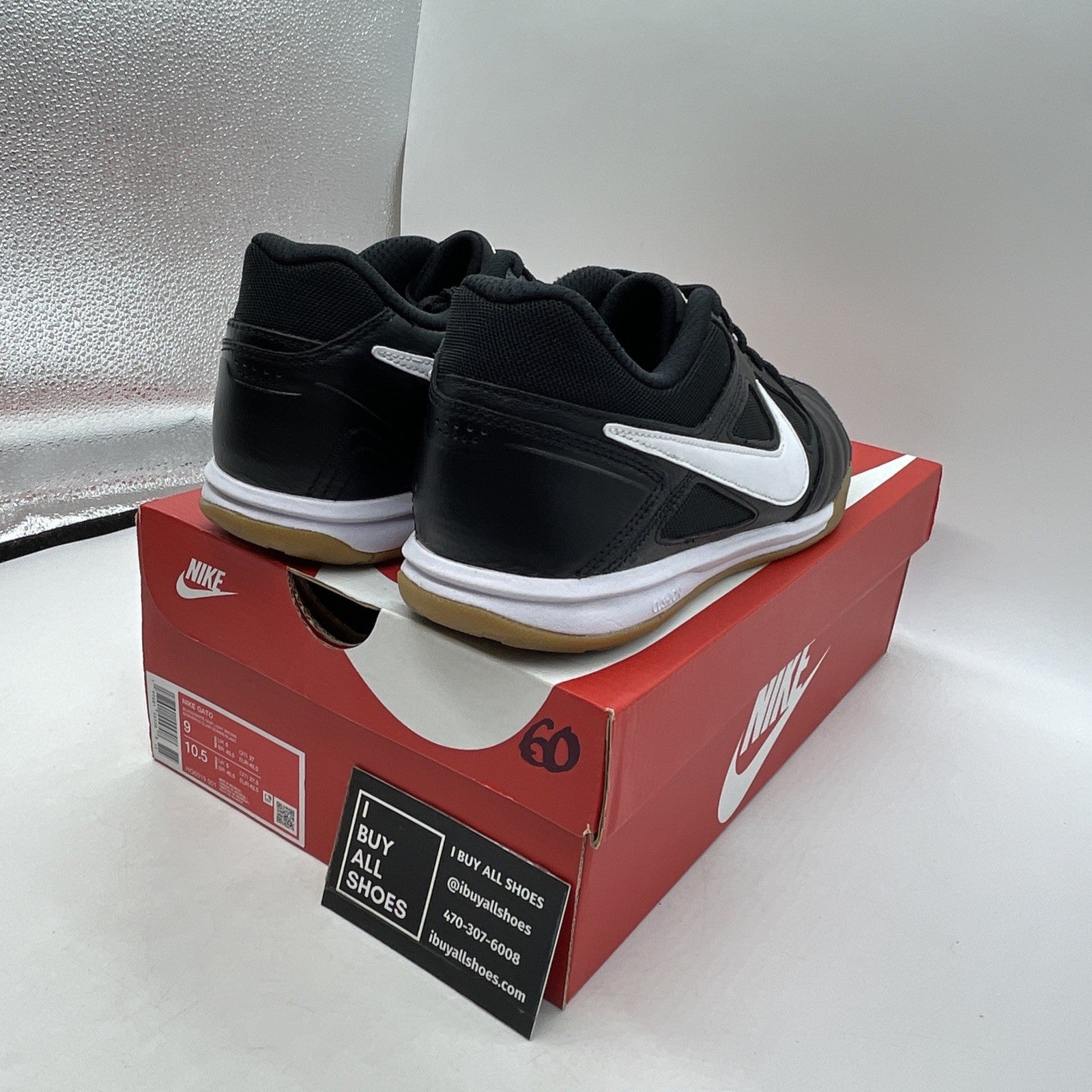 Size 9 - Nike Gato Black White Gum (HQ6019-001)
