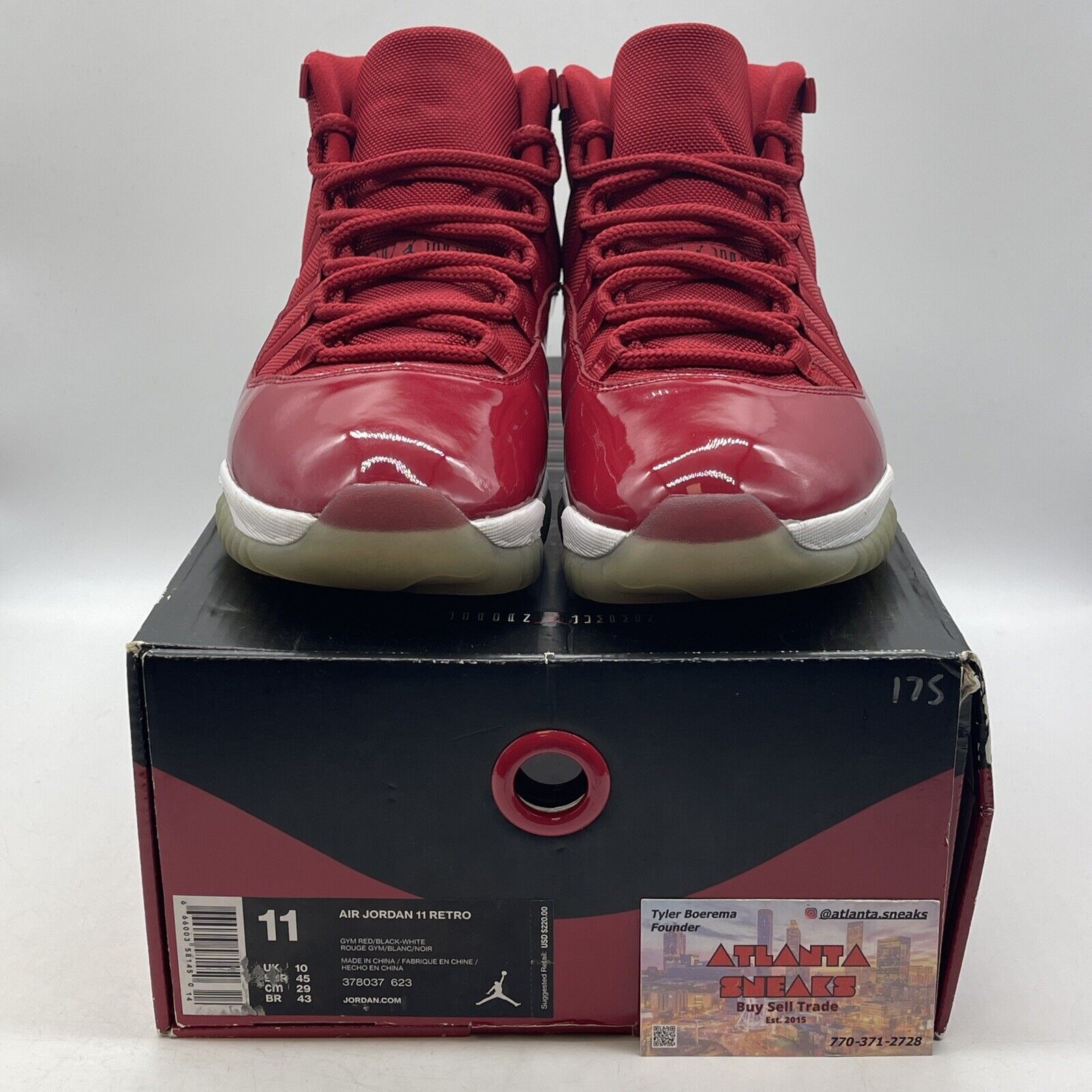 Size 11 - Jordan 11 Retro High Win Like '96 Red White (378037-623)