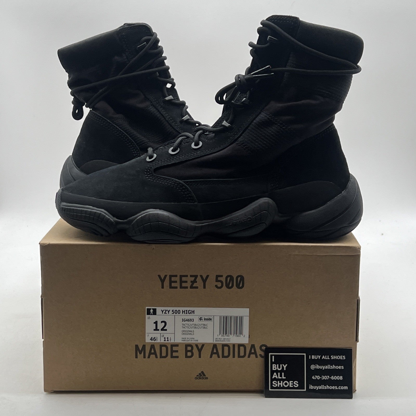 Size 12 - adidas Yeezy 500 High Utility Black (IG4693)