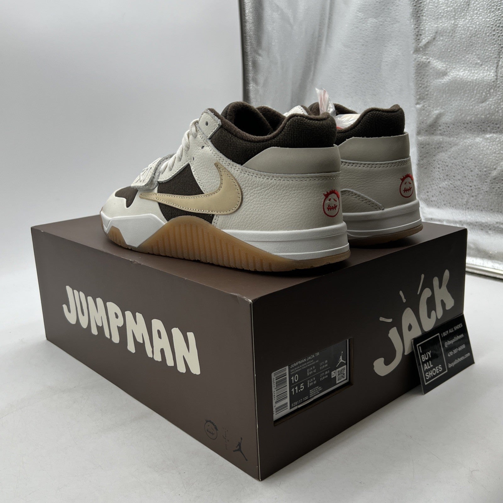 Size 10 - Travis Scott x Jordan Jumpman Jack TR Sail (FZ8117-100)