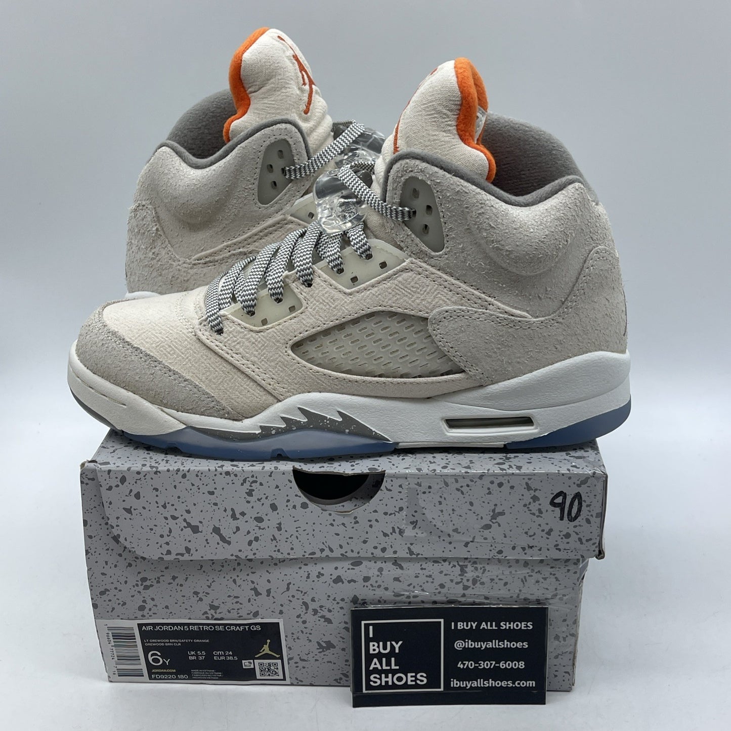 Size 6Y (GS) - Air Jordan 5 Retro SE Mid Craft (FD9220-180)