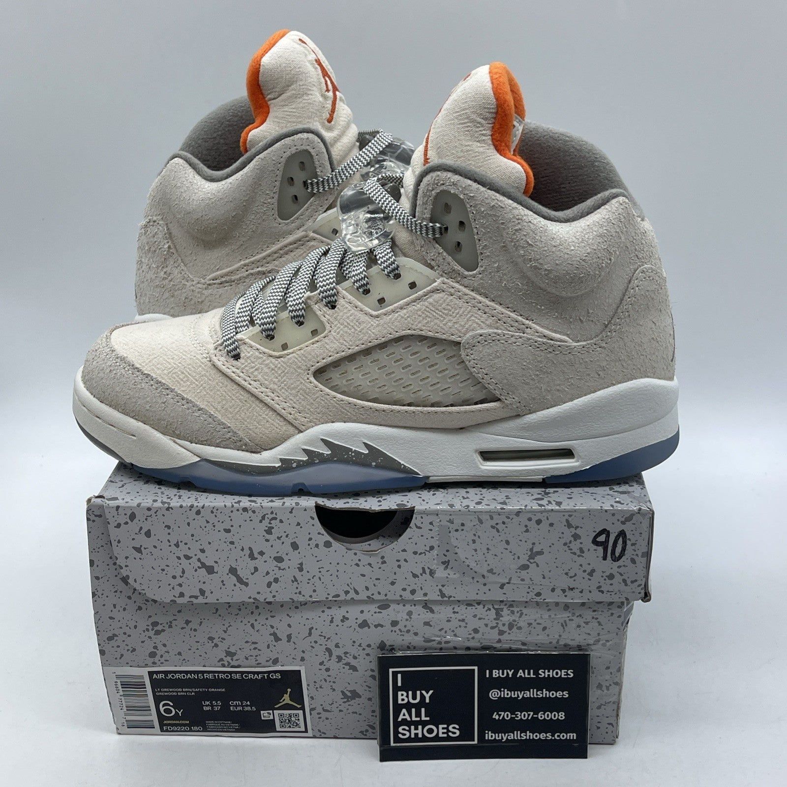 Size 6Y (GS) - Air Jordan 5 Retro SE Mid Craft (FD9220-180)