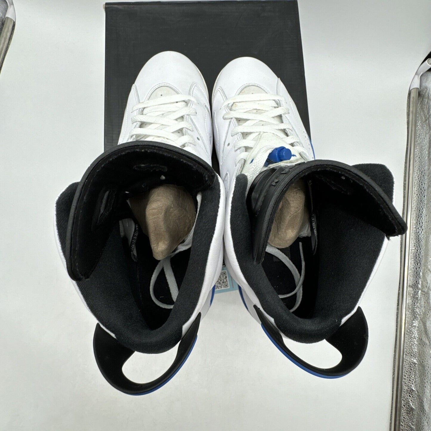 Size 12 - Jordan 6 Retro Sport Blue 2014 White Leather Icy Skills OG All Royal L