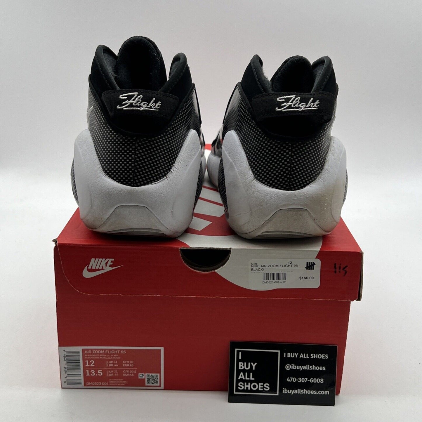 Size 12 - Nike Air Zoom Flight 95 OG 2022 Black Metallic (DM0523-001)