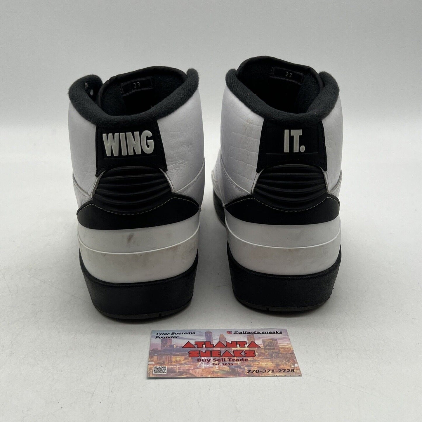 Size 9.5 - Air Jordan 2 Retro Wing It White Black Leather (834272-103)