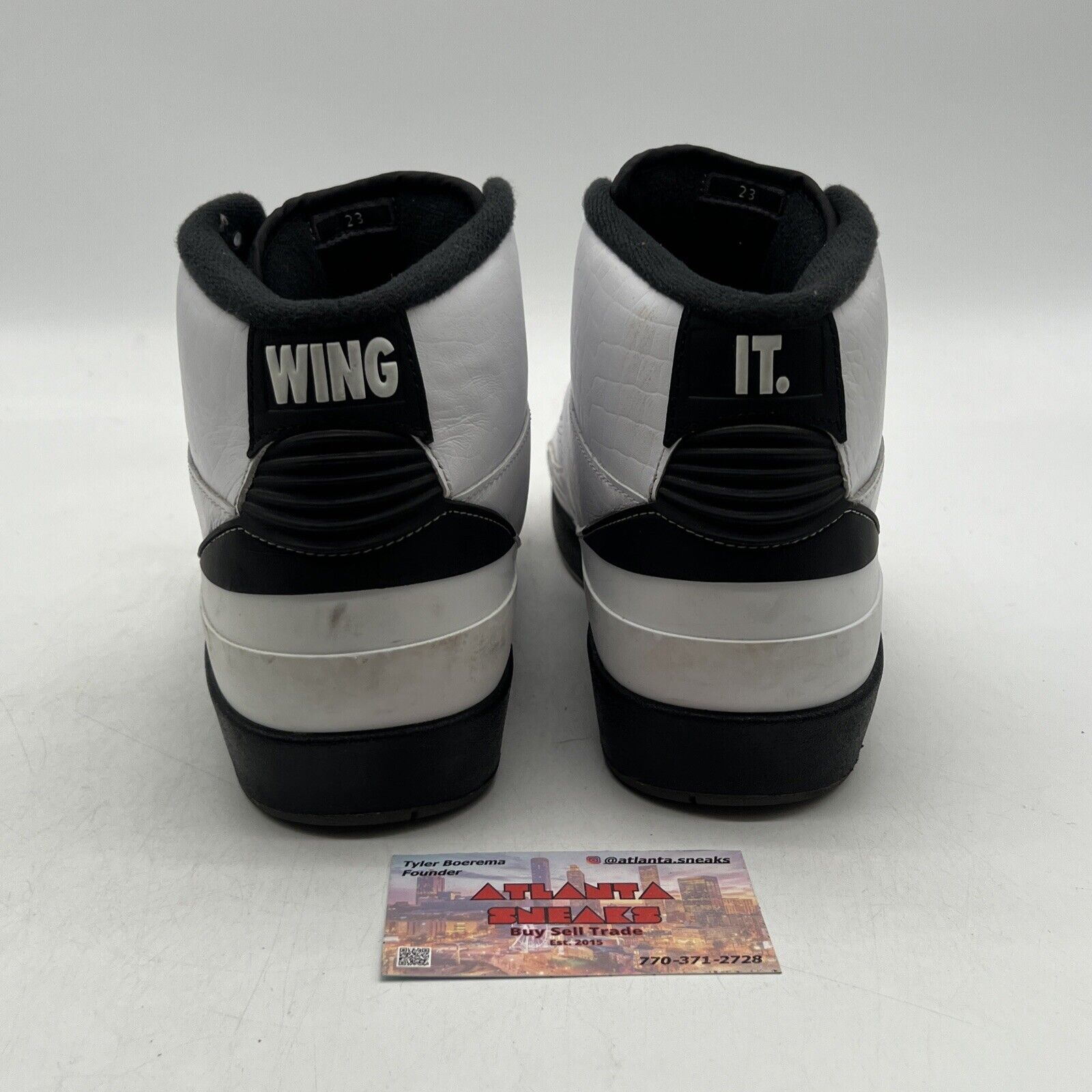 Size 9.5 - Air Jordan 2 Retro Wing It White Black Leather (834272-103)