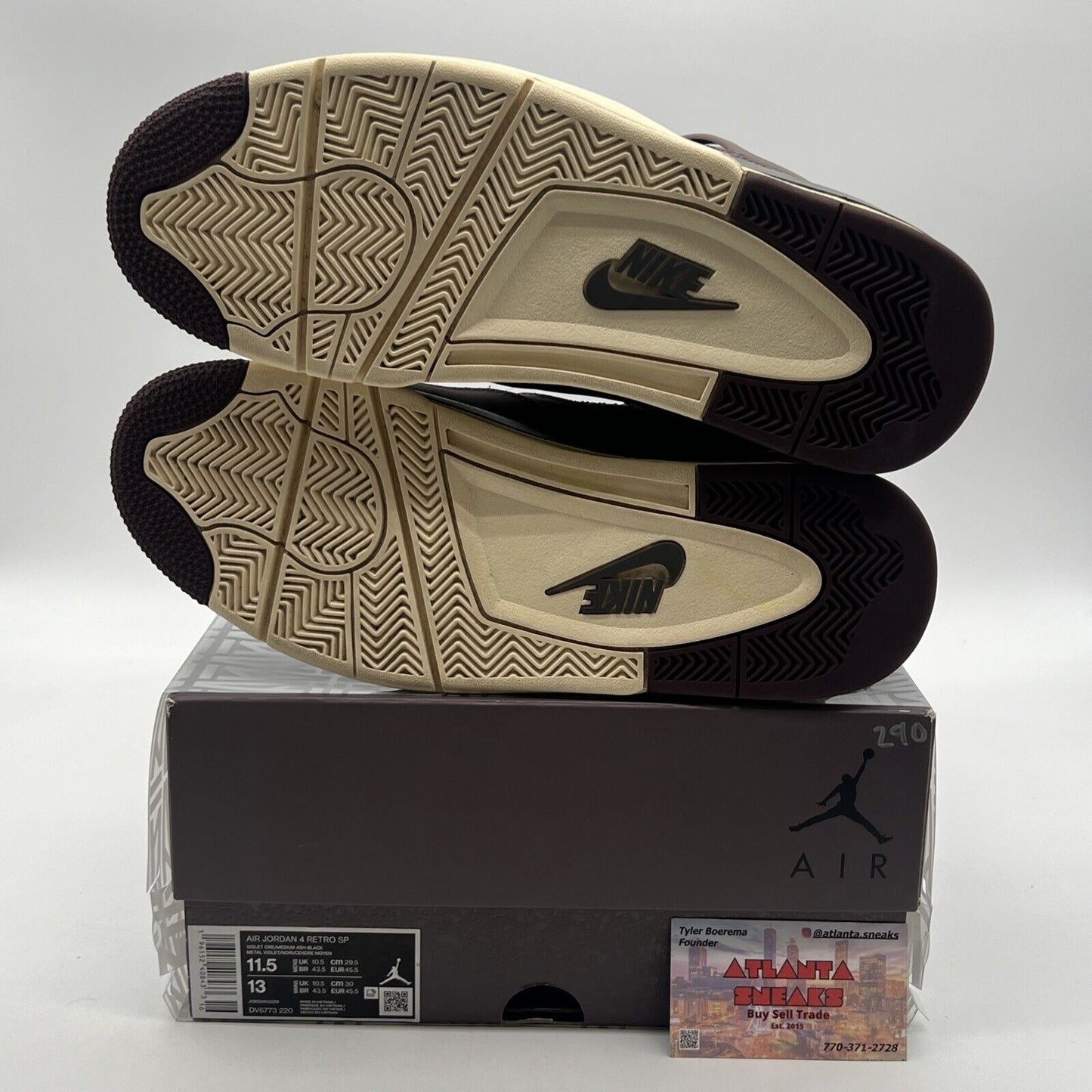 Size 11.5 - Jordan 4 Retro x A Ma Maniere Mid Violet Ore Black (DV6773-220)