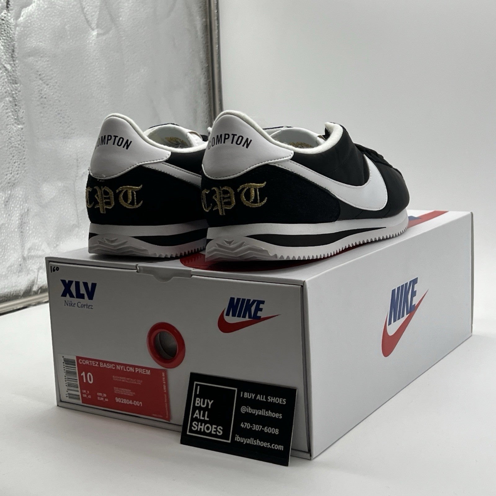 Size 10 - Nike Cortez Basic Nylon Compton (902805-001).