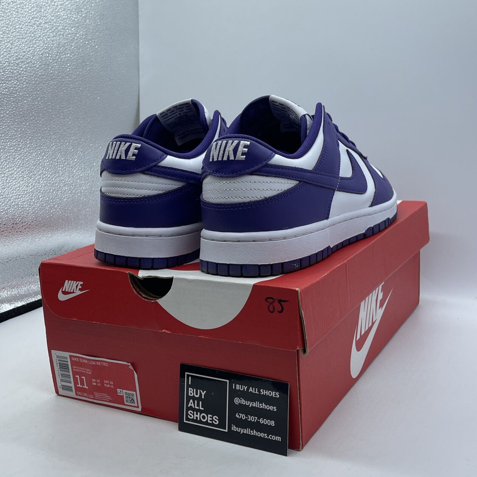 Size 11 - Nike Dunk Low Retro Court Purple White Leather Suede (DD1391-104)