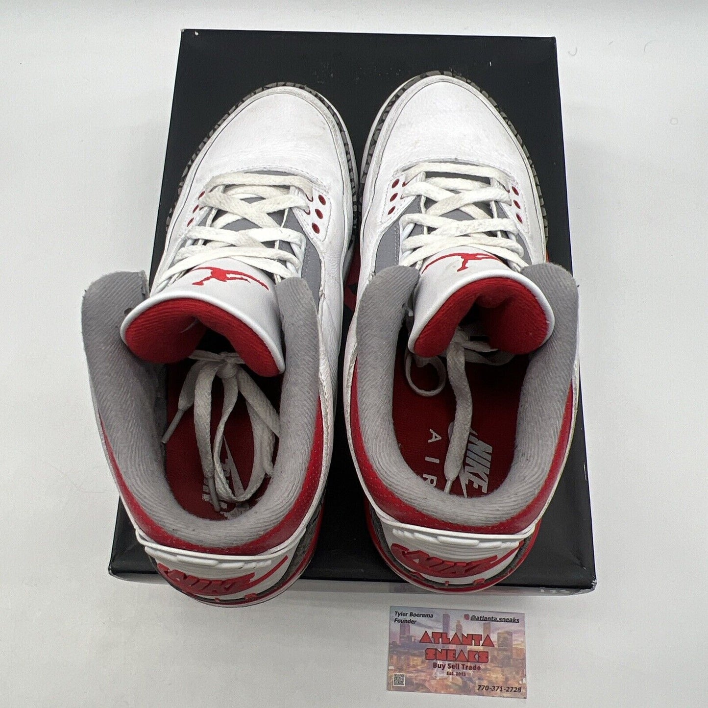 Size 9 - Jordan 3 Retro Mid Fire Red White Grey Leather Black (DN3707-160)