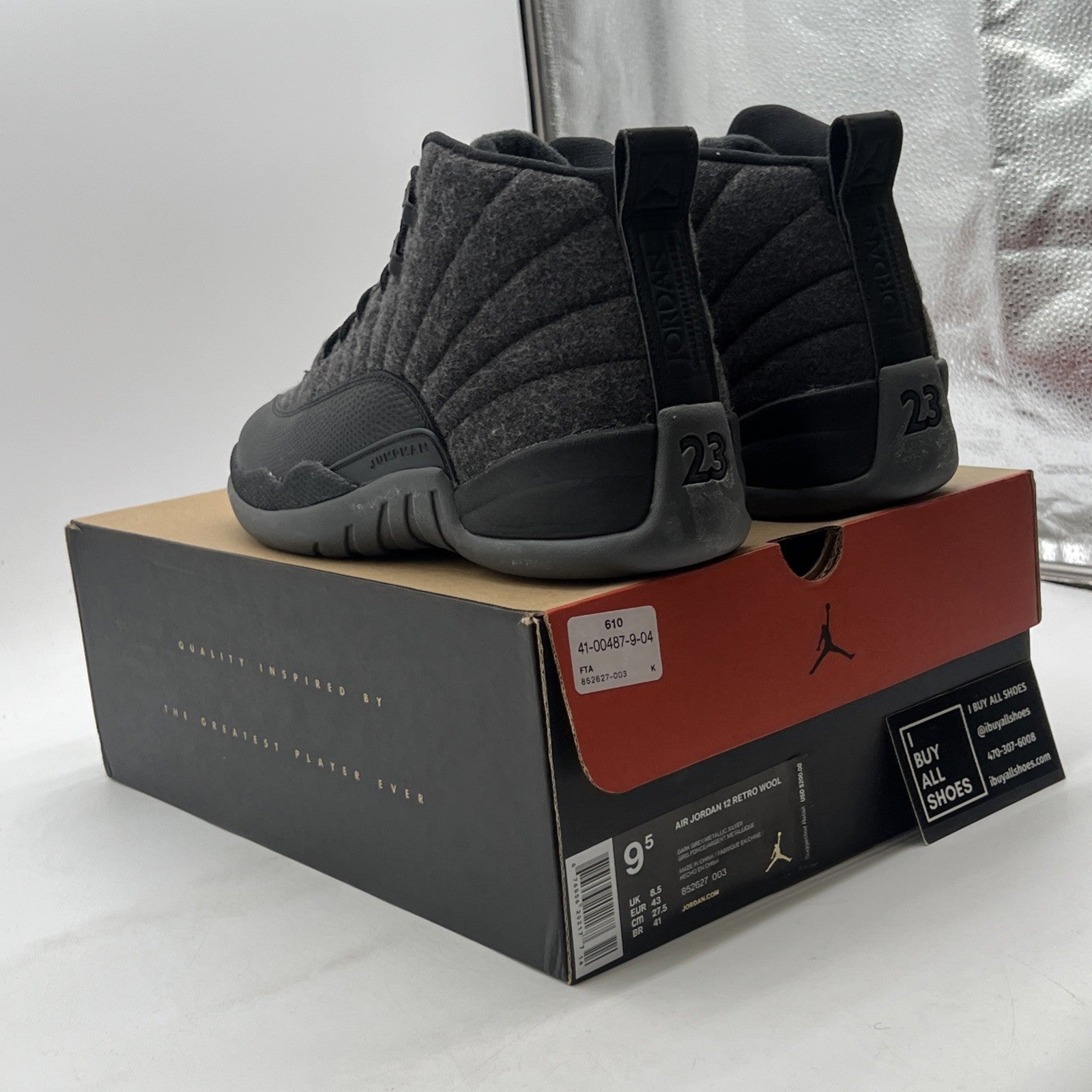 Size 9.5 - Air Jordan 12 Retro Wool (852627-003)