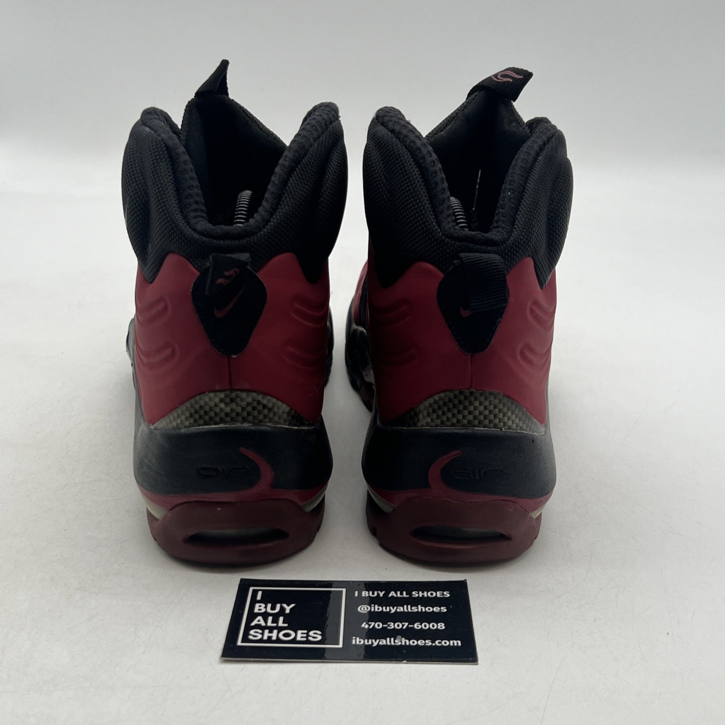 Size 7 - Nike Air Bakin Posite Red Black Womens (415116-601)