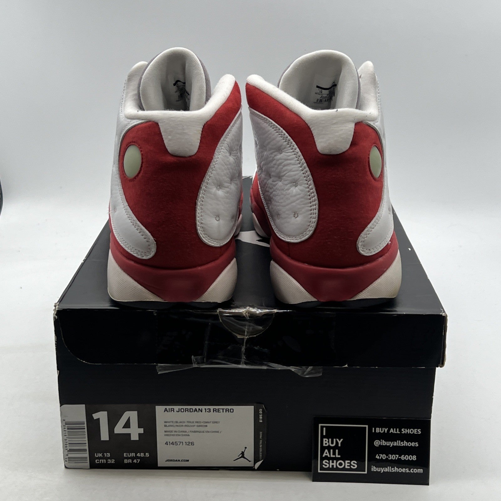 Size 14 - Air Jordan 13 Retro 2014 Grey Toe (414571-126)