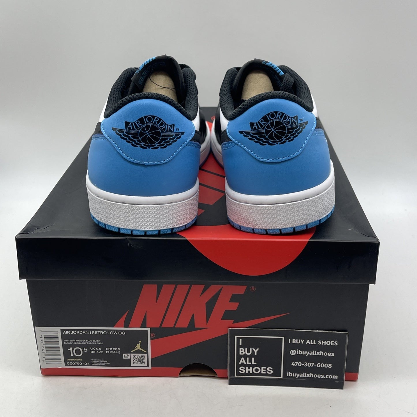 Size 10.5 - Air Jordan 1 Retro OG Low UNC (CZ0790-104)