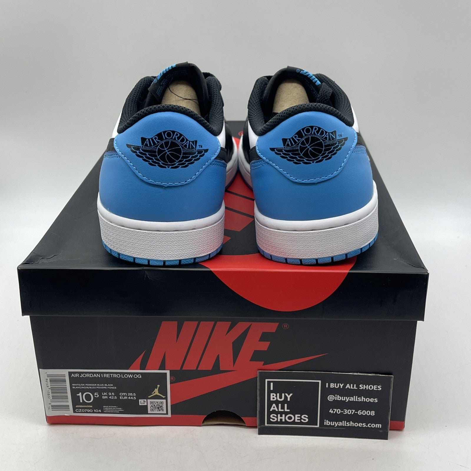Size 10.5 - Air Jordan 1 Retro OG Low UNC (CZ0790-104)