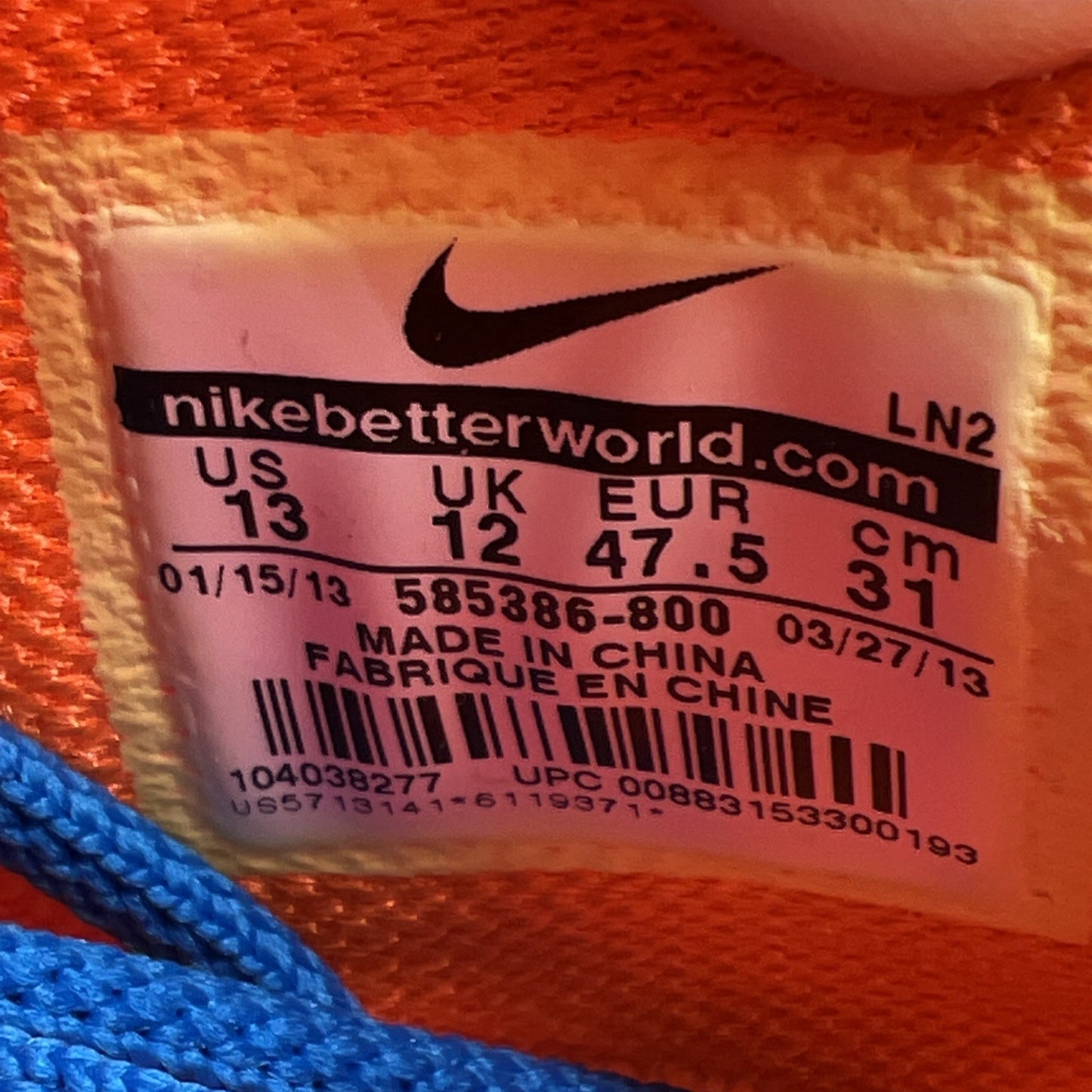 Size 13 - Nike KD 5 Elite Team Orange (585386-800)