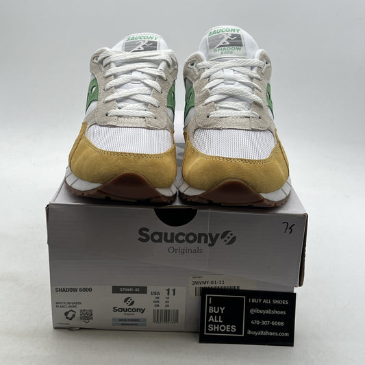 Size 11 - Saucony Shadow 6000 White Green Mustard (S70441-42)