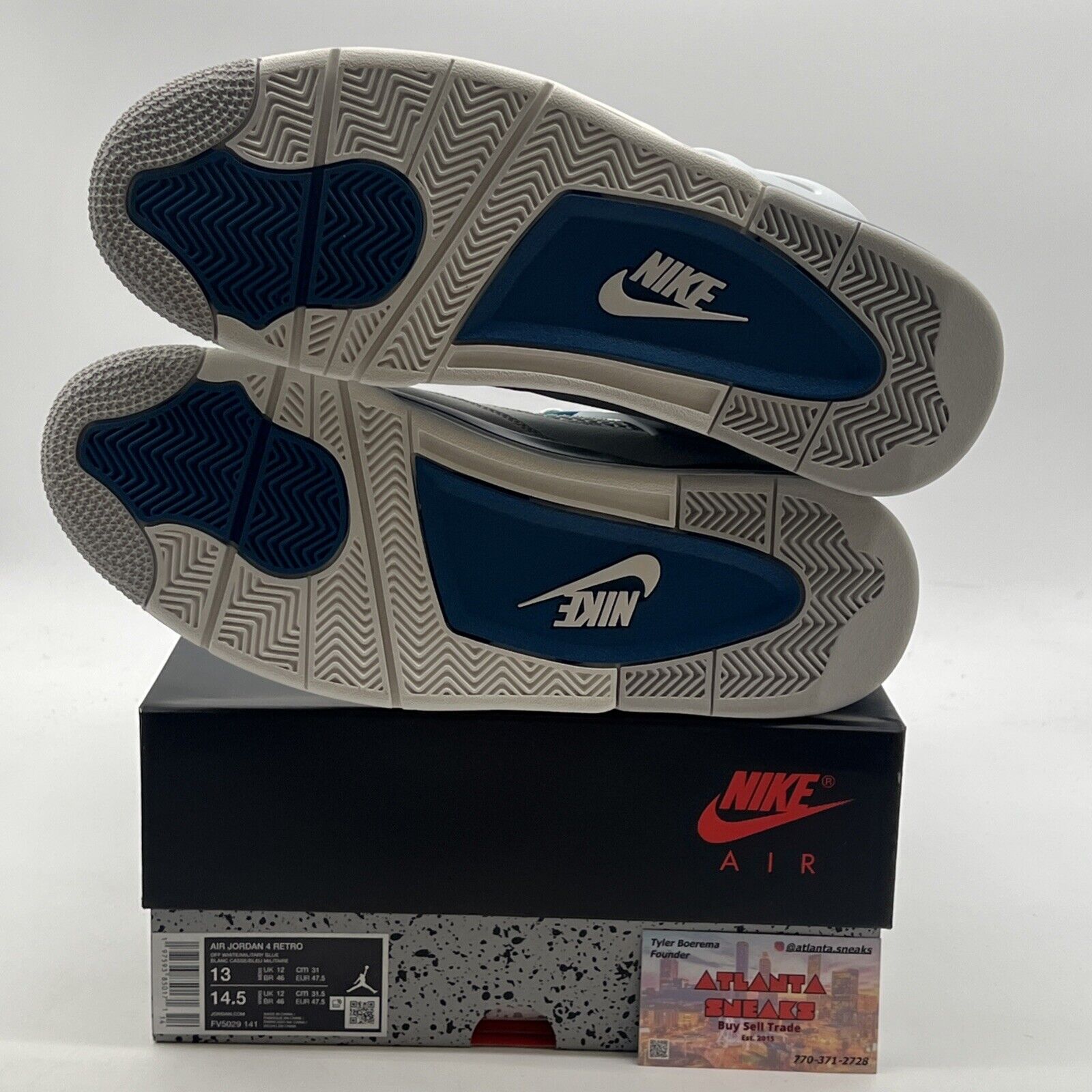 Size 13 - Air Jordan 4 Retro 2024 Military Blue (FV5029-141)