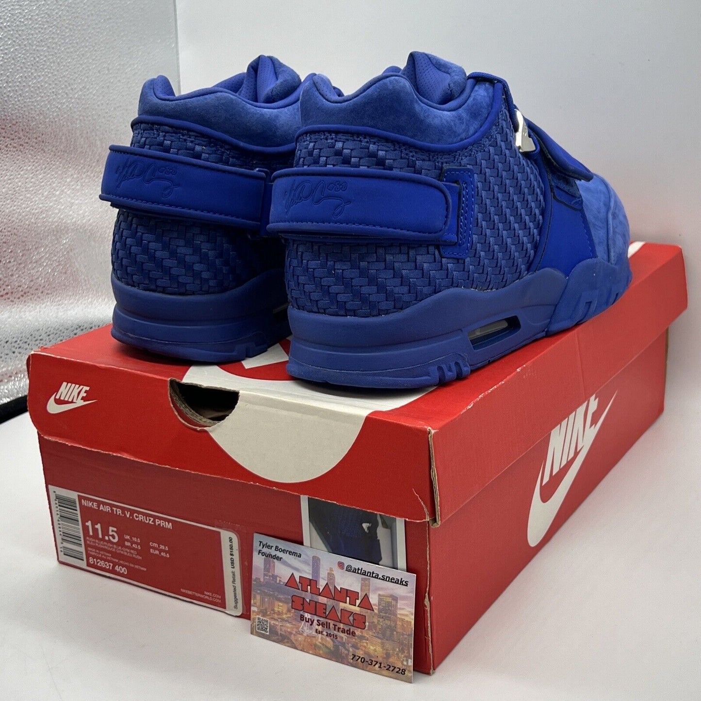 Size 11.5 - Nike Air Trainer V Cruz Rush Blue 2016 Brand New Og All