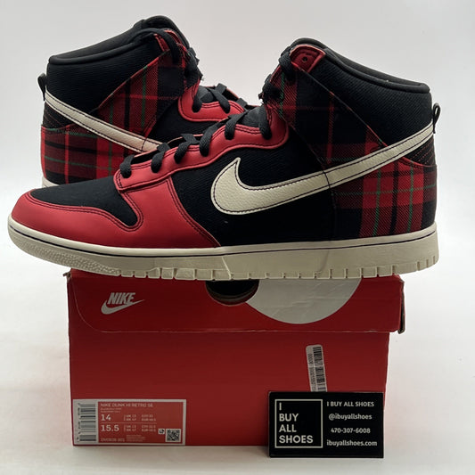 Size 14 - Nike Dunk SE High Tartan Plaid (DV0826-001)