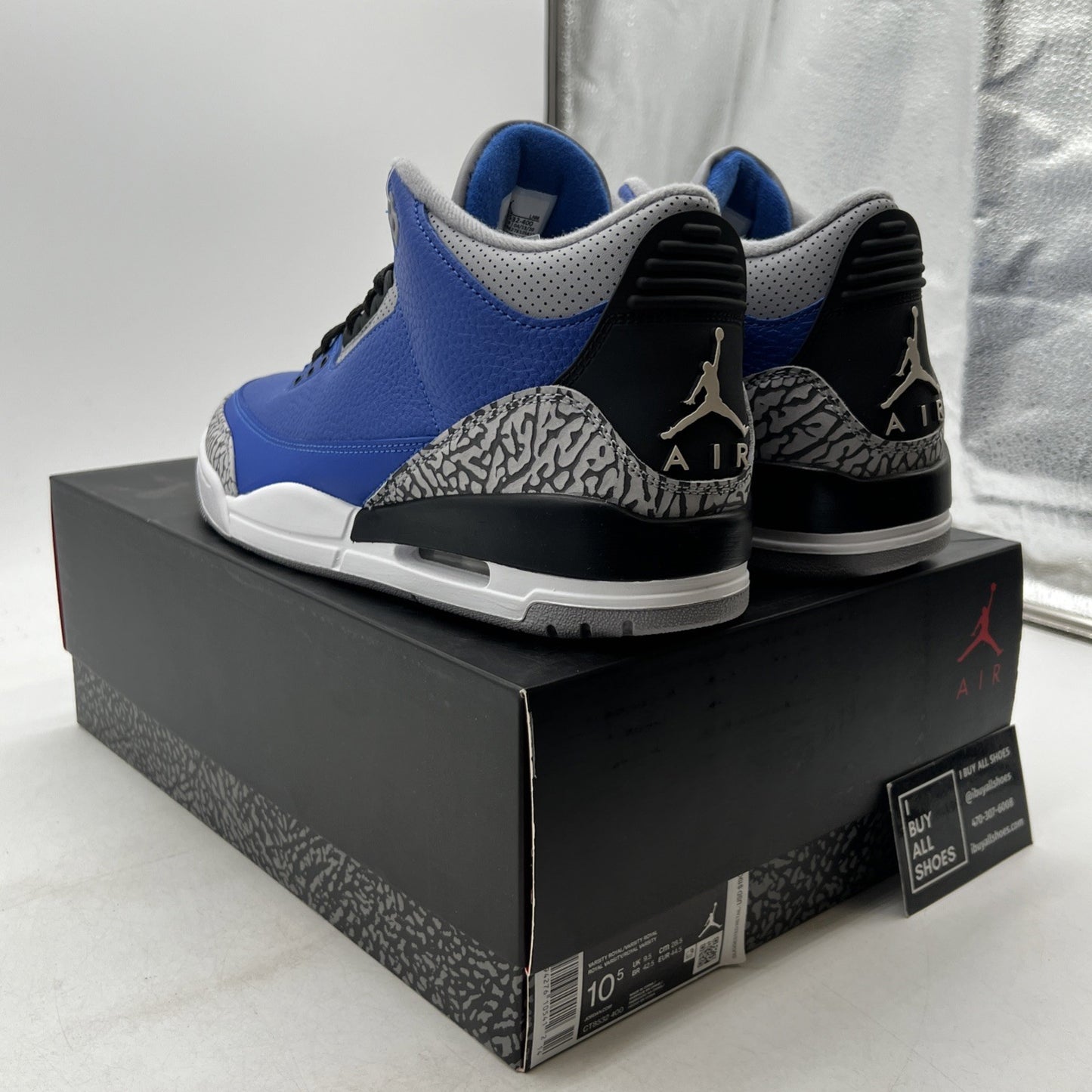Size 10.5 - Air Jordan 3 Retro Varsity Royal 2020 (CT8532-400)