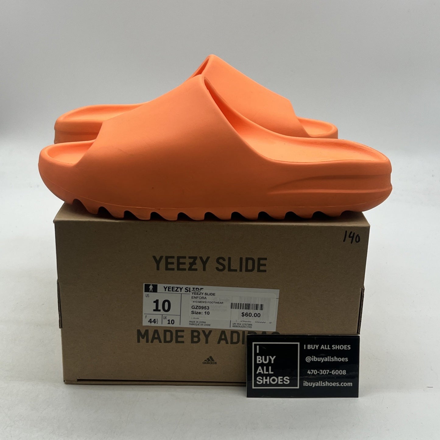 Size 10 - Yeezy Slide “Enflame Orange” (GZ0953)