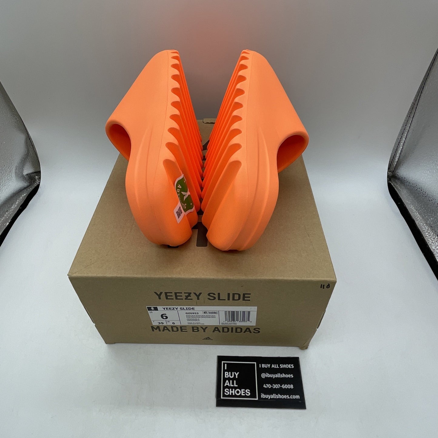 Size 6 - adidas Yeezy Slide Orange Enflame (GZ0953)