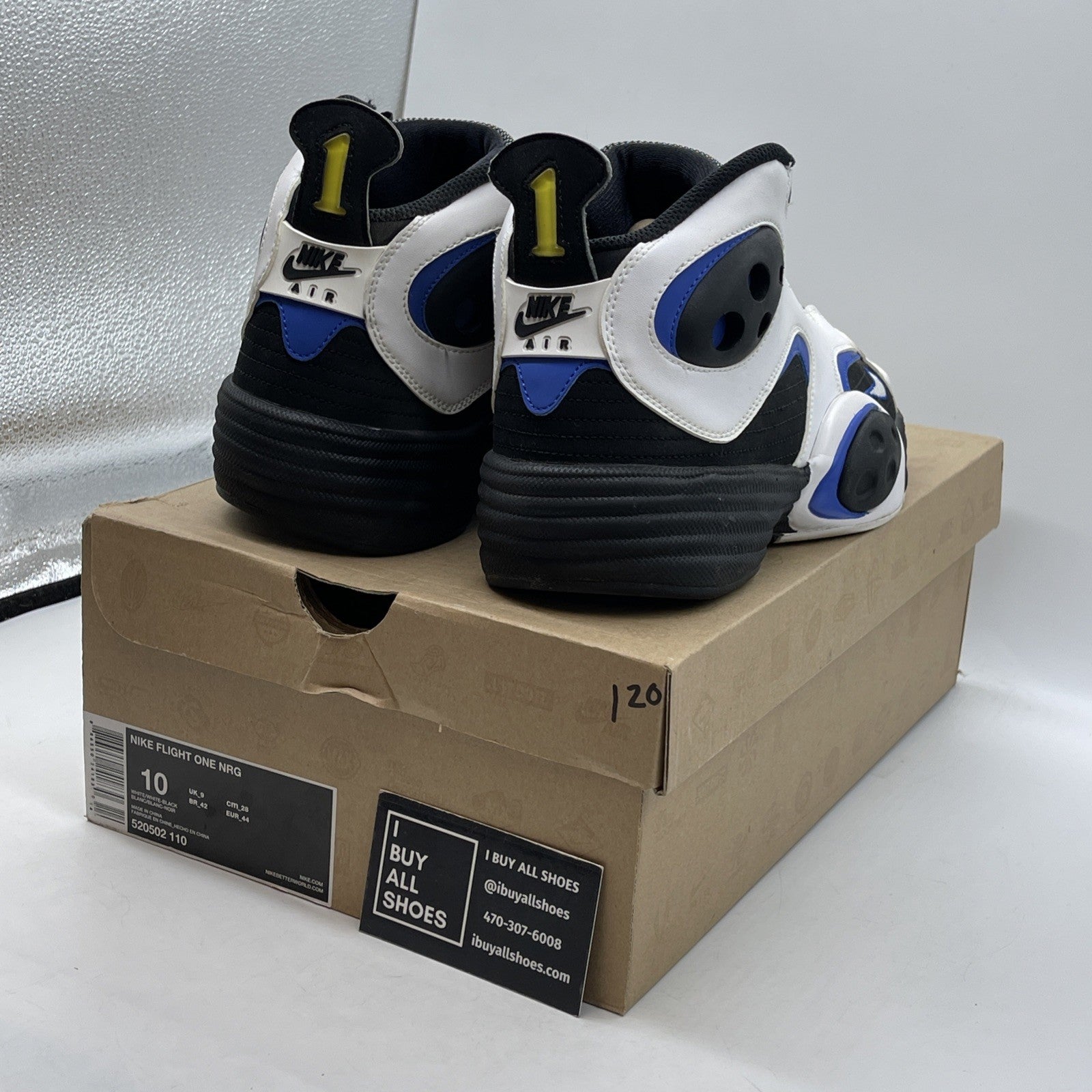 Size 10 - Nike Air Flight One NRG Orlando Magic Suede Leather (520502-110)