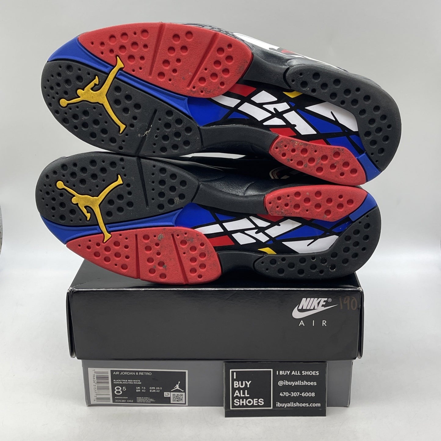 Size 8.5 - Air Jordan 8 Retro Mid Playoff (305381-062)